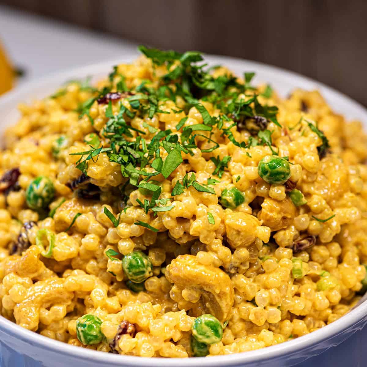 Curried Israeli Couscous Salad Dances with Knives