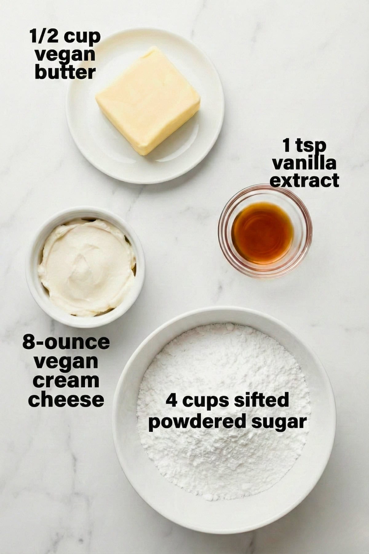 Vegan cream cheese frosting ingredients