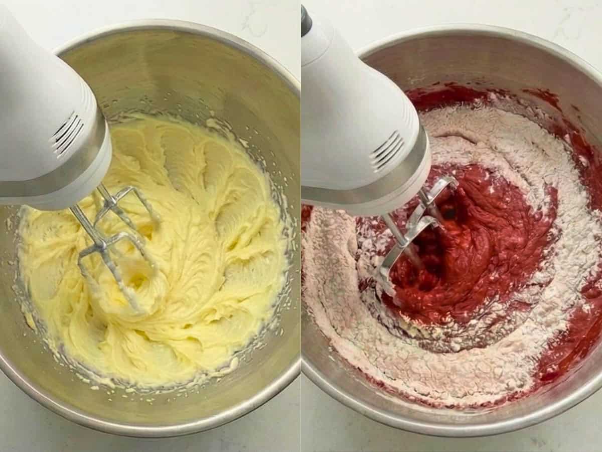 vegan red velvet cake batter process