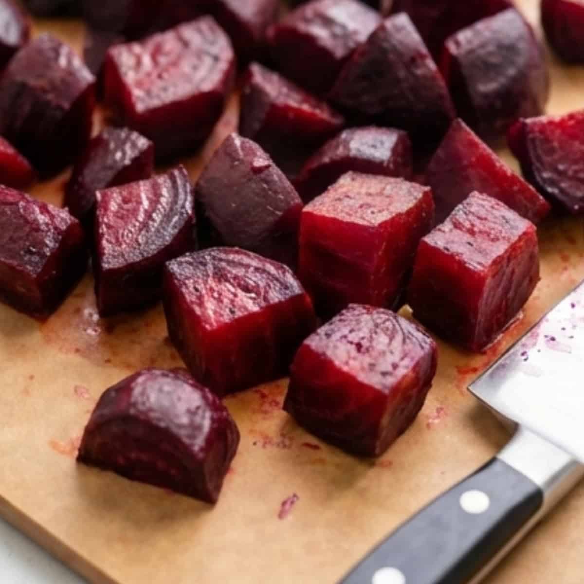 cubed cooked beets
