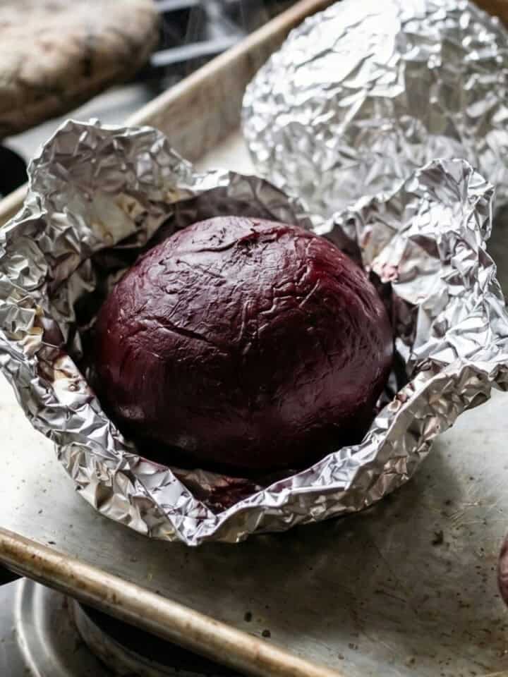 roasted beet in foil